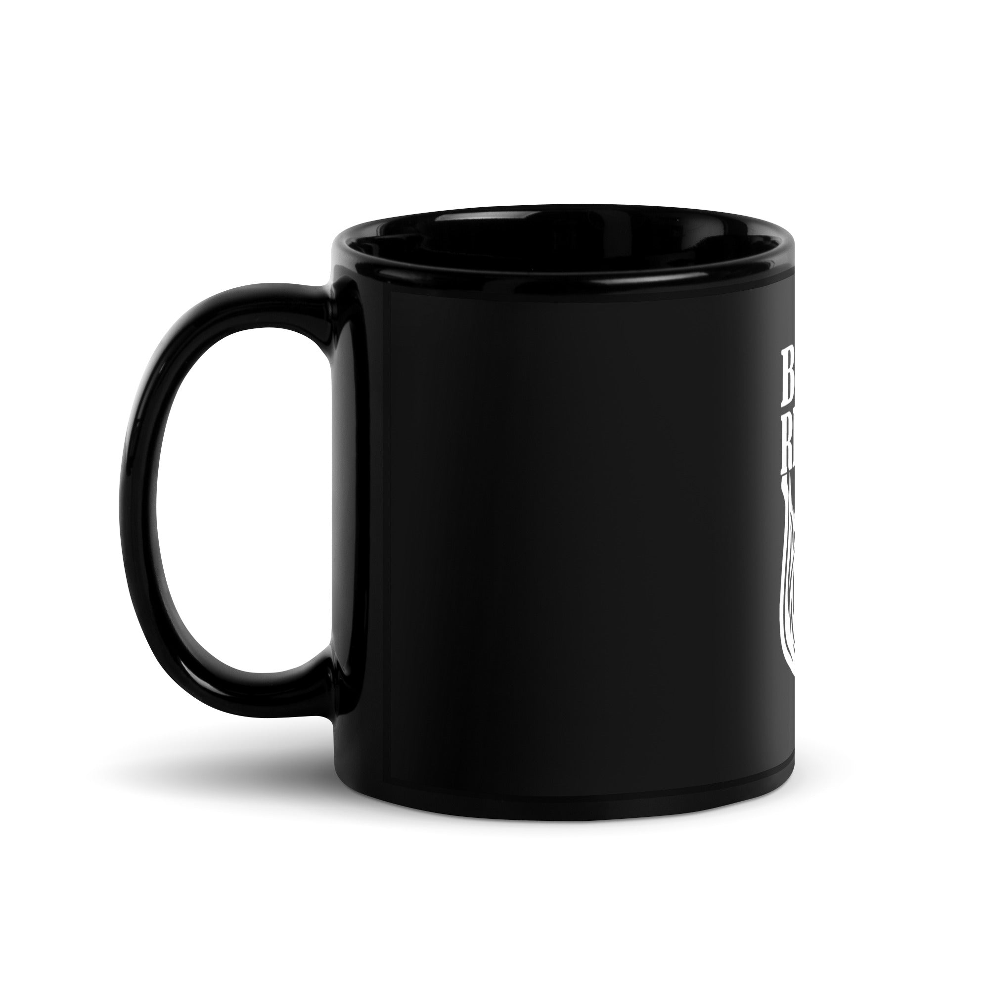 Bead Respect Black Glossy Mug